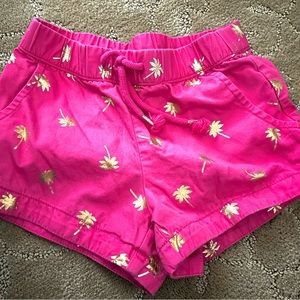 Gymboree Girls Size 4 Pink Gold Shorts DrawstrIng Waist